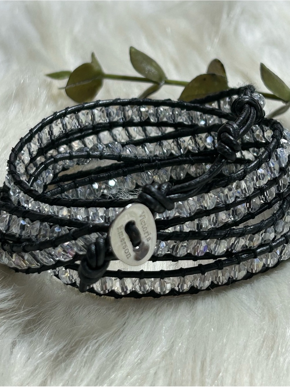 Victoria Emerson Clear Crystal Wrap Bracelet